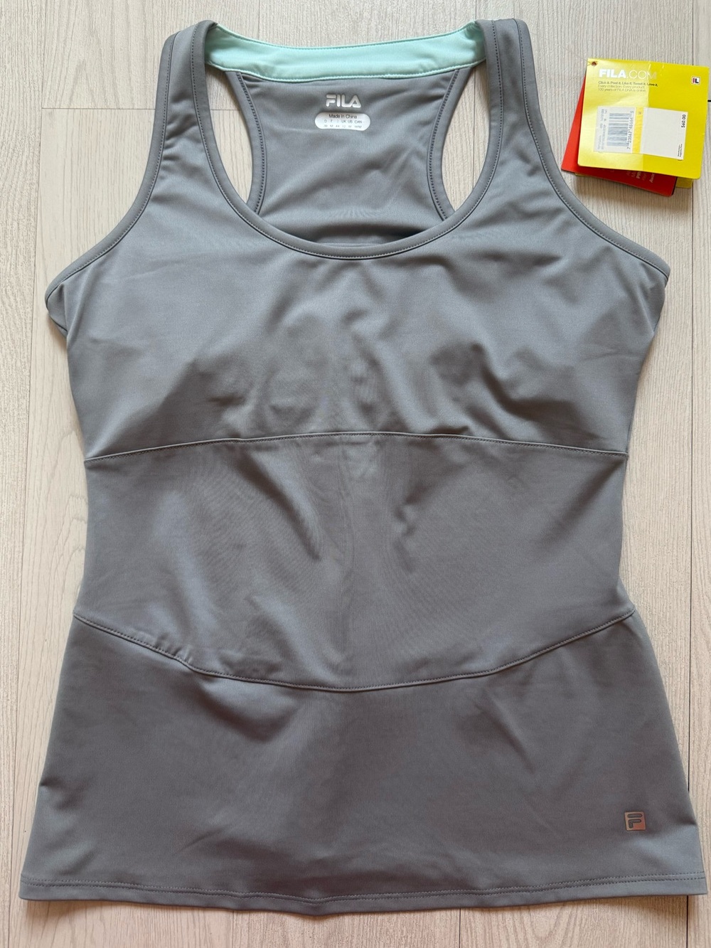 NEW! Fila Grey Athletic Racerback Tank Top NEW WITH TAGS! Sz M